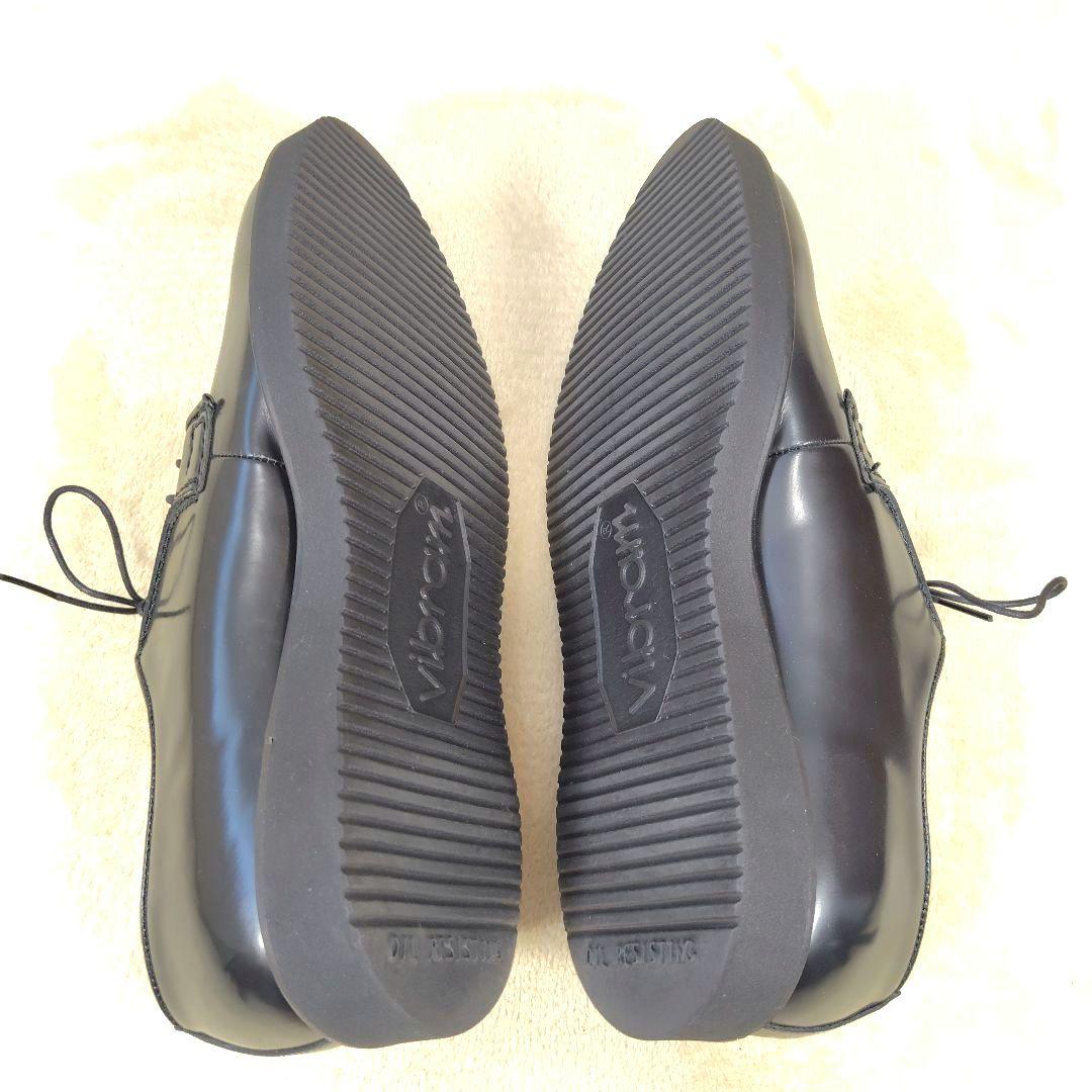 極美品 ハルタ ポストマンシューズ ビブラムソール 711P ブラック 27.5