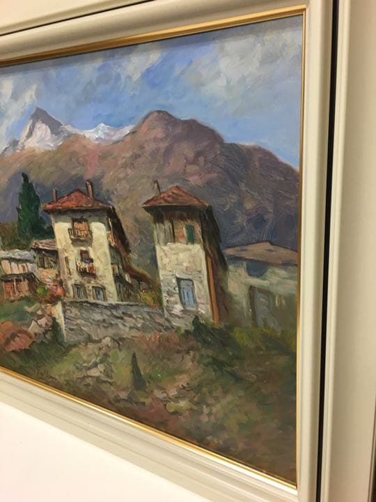 絵画肉筆画油絵 画家イタリア  ホーリニー作品直筆オリジナル厚塗り絵画