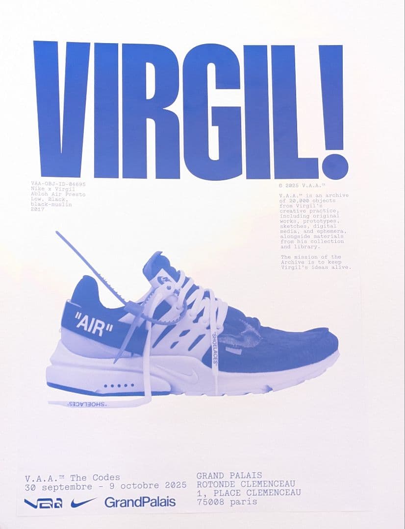限定 Virgil Abloh 巨大ポスター AIR PRESTO