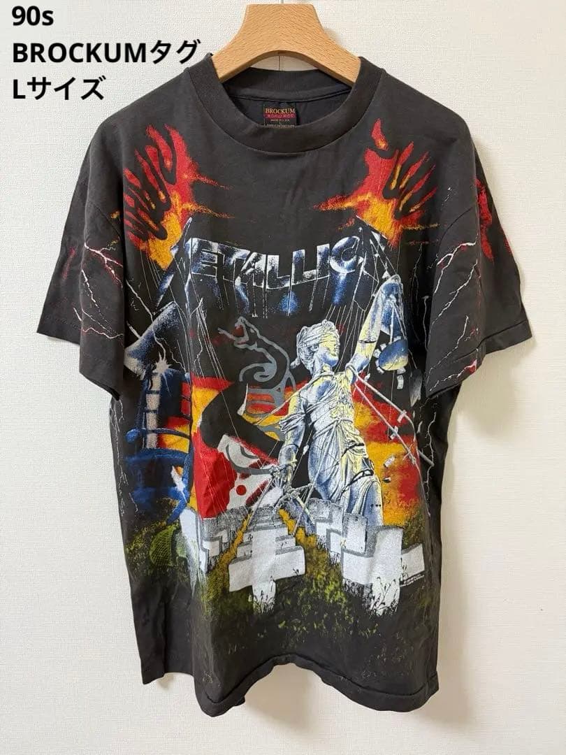 【美品】 90's llica メタリカ L BROCKUM Tシャツ