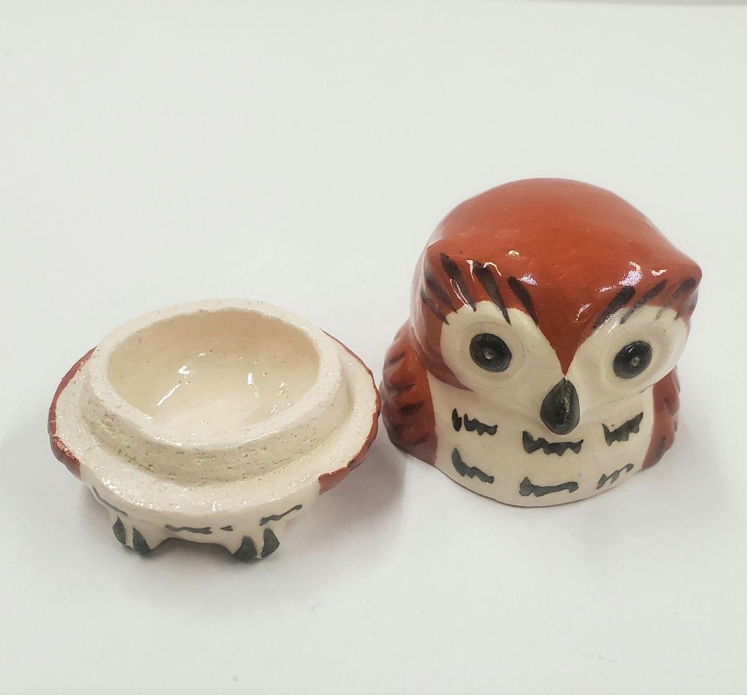 茶道具　香合　ふくろう　伊東桂楽作　新品未使用