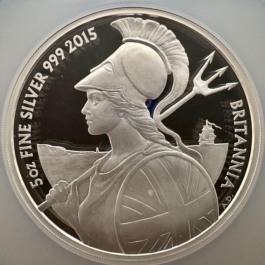 2015 イギリス ブリタニア 10ポンド 5オンス 銀貨