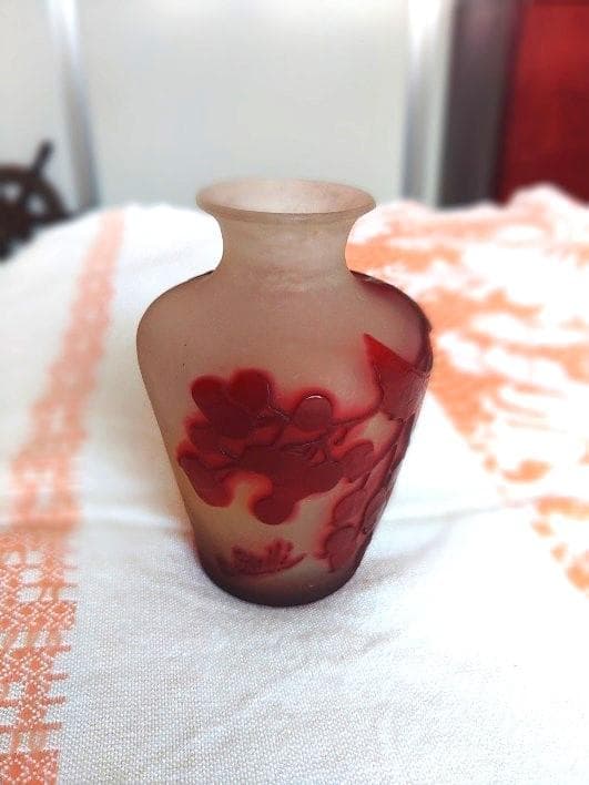 エミール　ガレ　の　小型花瓶（壺）