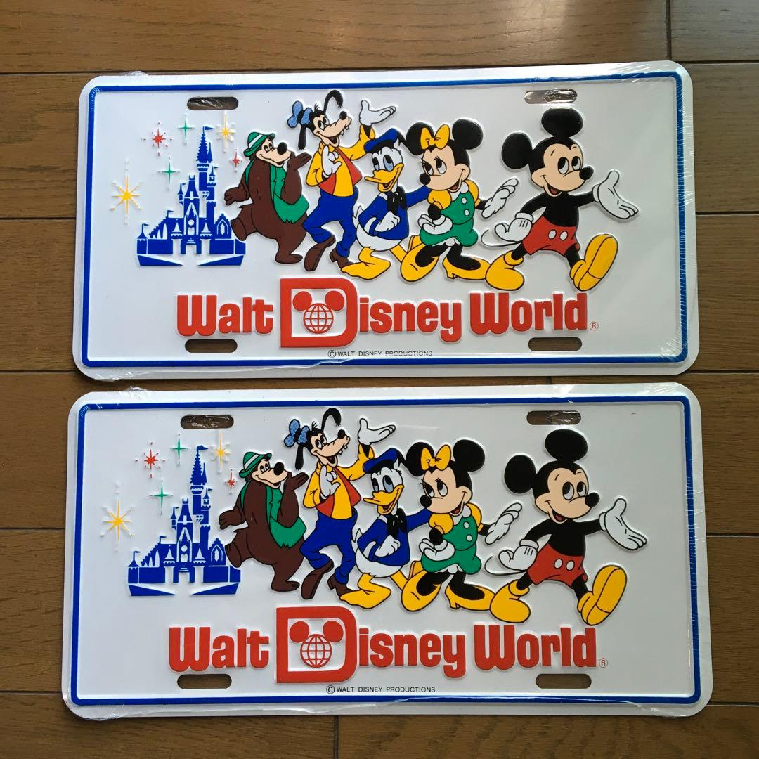 アンティーク　30年前　Walt Disney World プレート　2枚セット