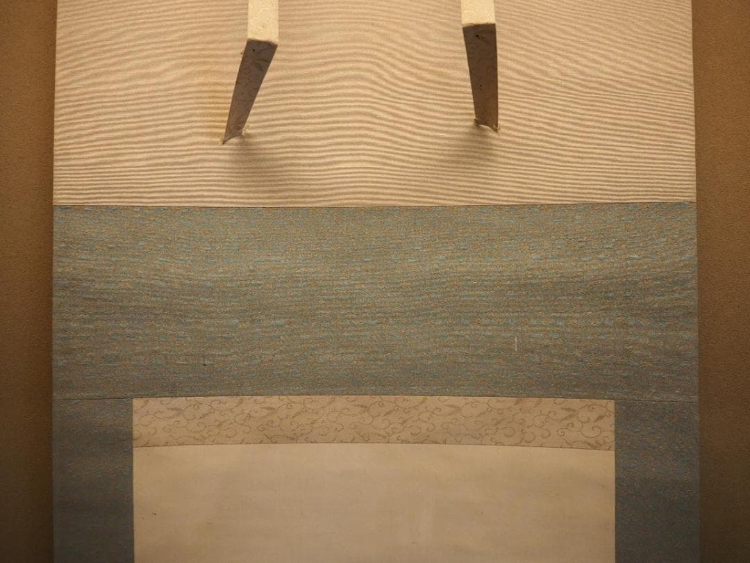 長谷川玉峰自筆『あやめに蛍之図』掛軸