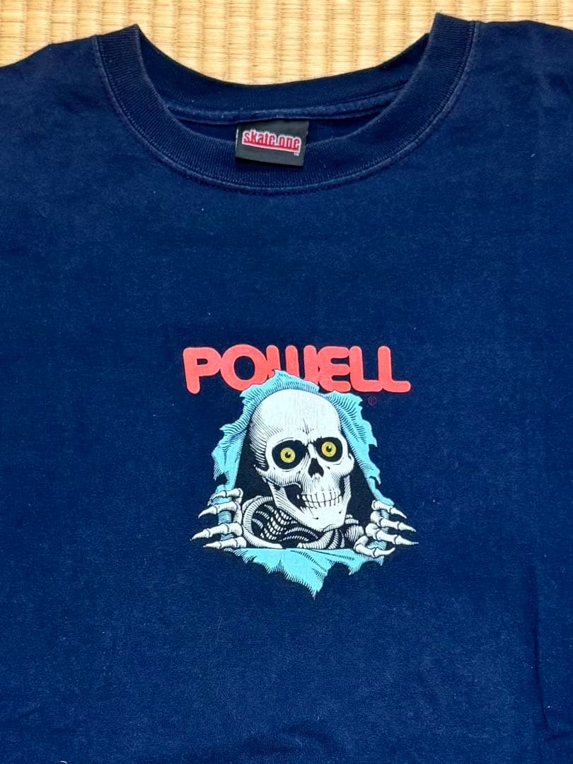 【シズちゃん専用】POWELL スケルトンデザイン Tシャツ ネイビー
