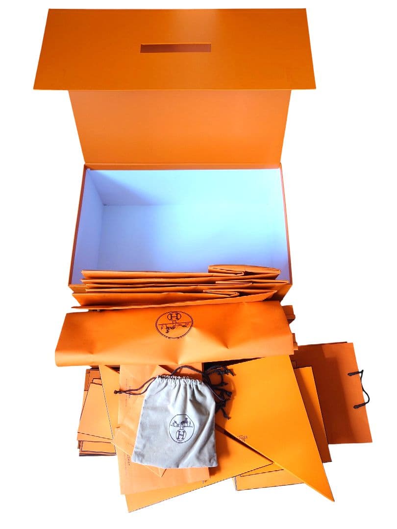 HERMES　エルメス空箱15個 、紙袋14個、巾着袋 1個　合計30個セット！