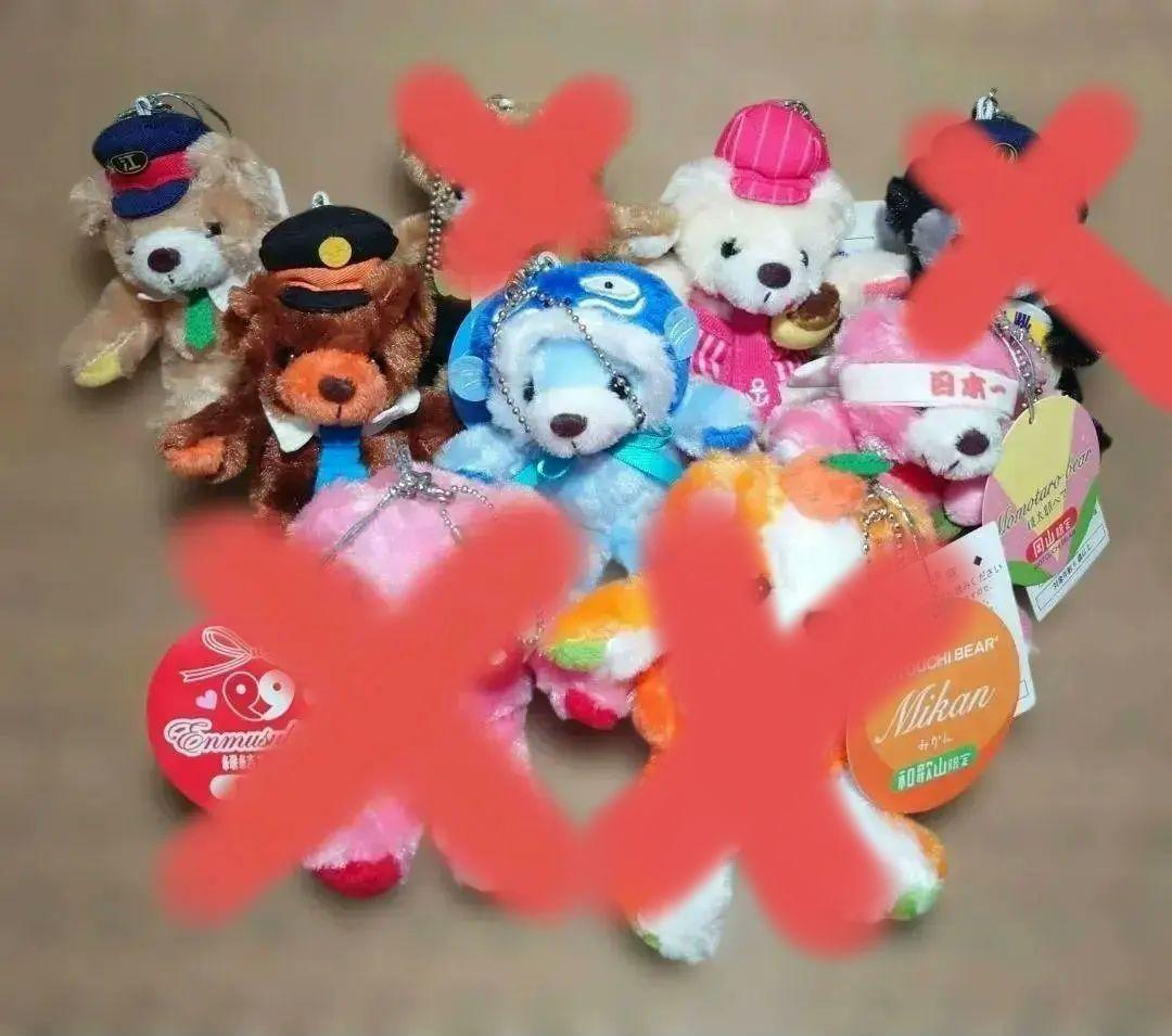 ご当地ベア ぬいぐるみセット/7体（タグ有、ボールチェーン有）ST or SS