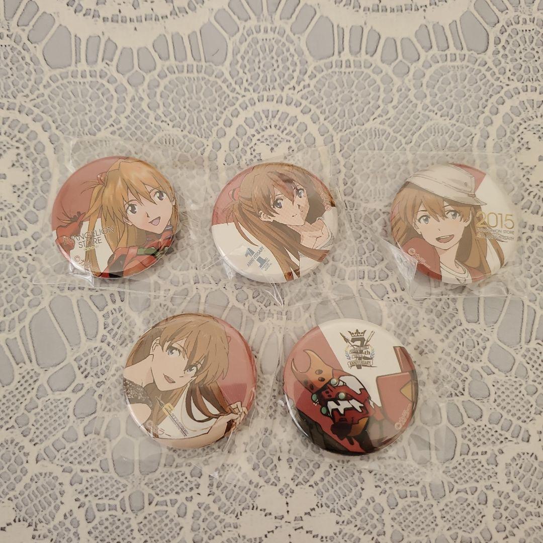 エヴァンゲリオン　エヴァストア　缶バッジ　アスカ