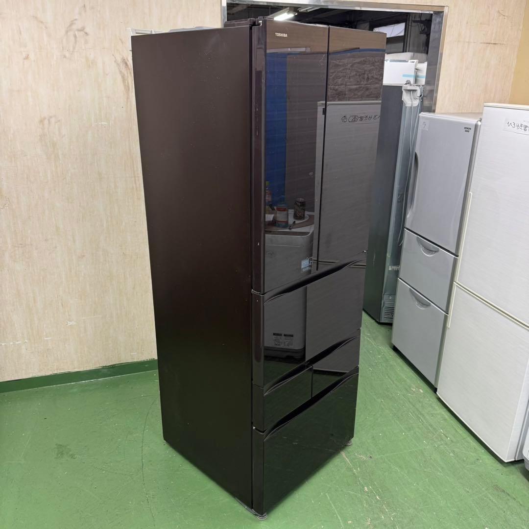 126 東芝　大型冷蔵庫　508L 500L強　小型　家庭用　自動製氷　観音開き