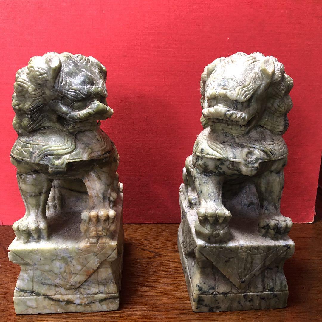獅子一対置物（石像）