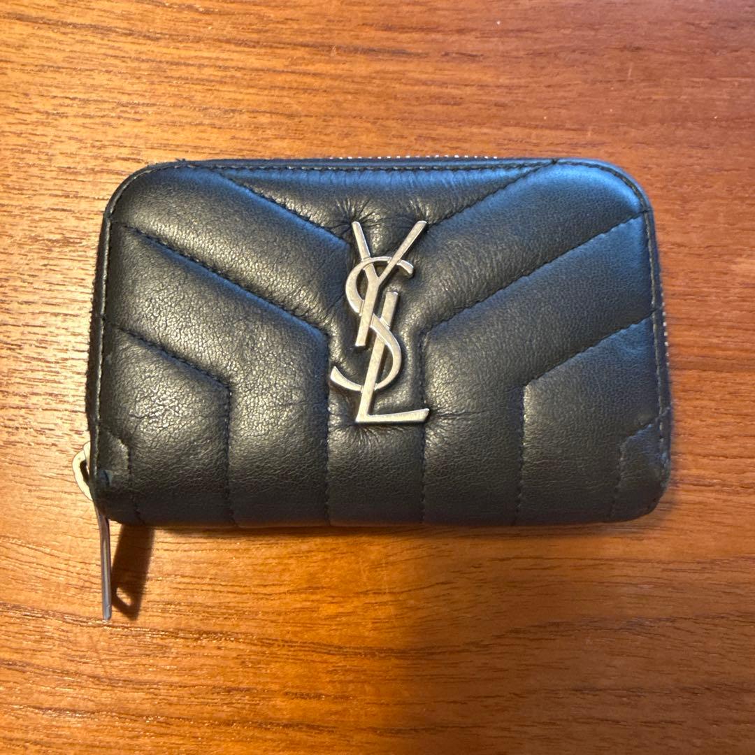 サンローラン　ルル パース　ケース　ラウンドファスナー　ブラック