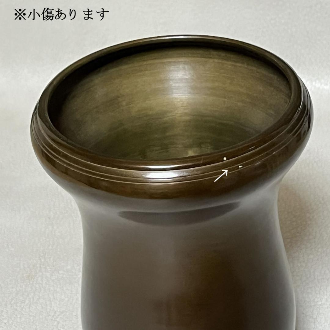 一ノ瀬宗辰 唐銅 槍の鞘 建水 共箱 茶道具 【k3515】