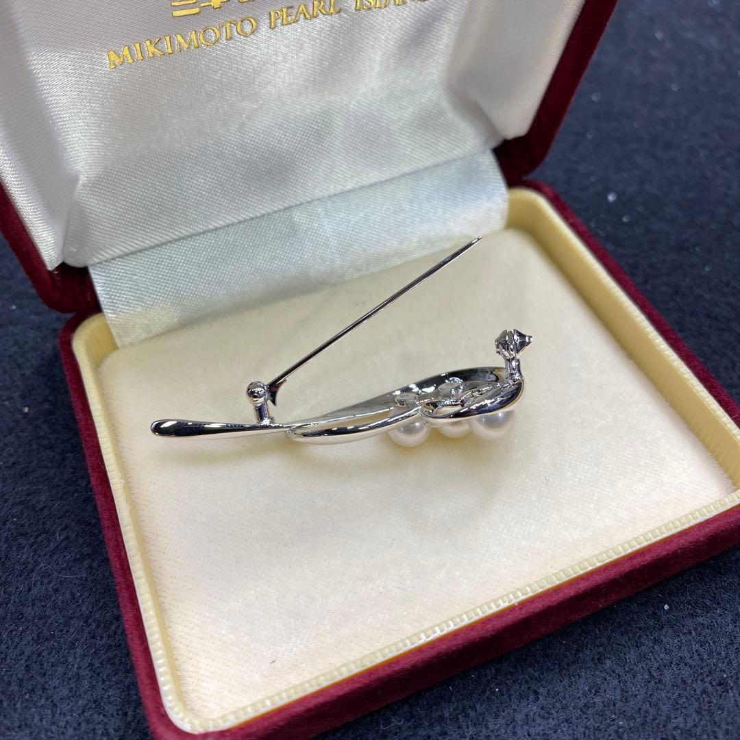 MIKIMOTO ミキモト真珠島 ブローチ シルバー パール