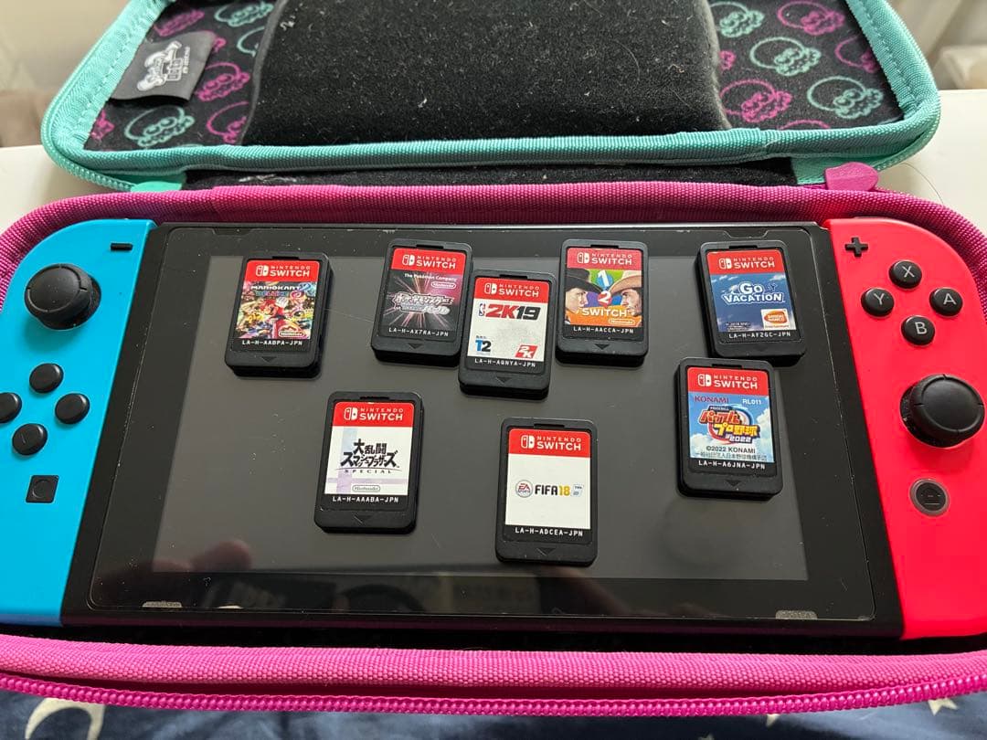 ⭐️交渉受け付けます！Nintendo Switch 青/赤 本体ソフト8本付き