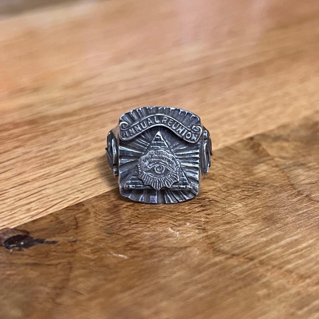 希少 ビンテージ シルバー 925 リング フリーメイソン 16号