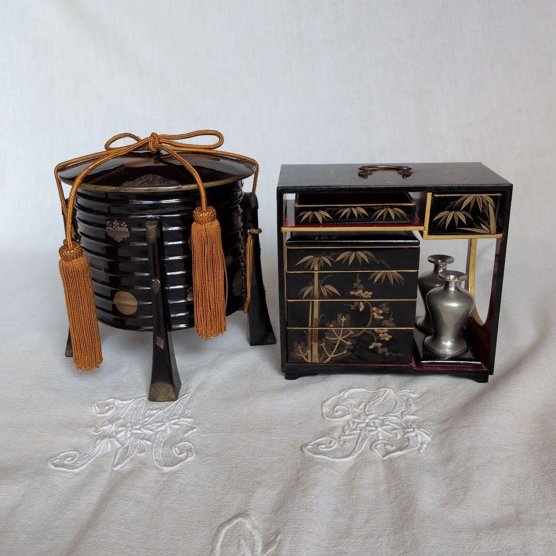 ひな道具 江戸時代 拝領品 蒔絵提重 行器