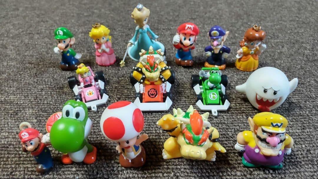 スーパーマリオシリーズ ソフビ フィギュア 指人形 2005年 当時物