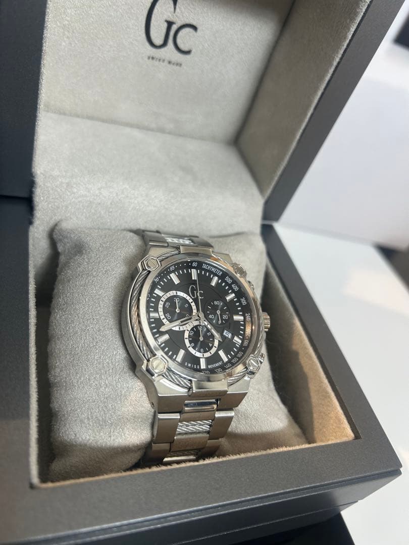GC クロノグラフ 腕時計 ブラック/シルバー