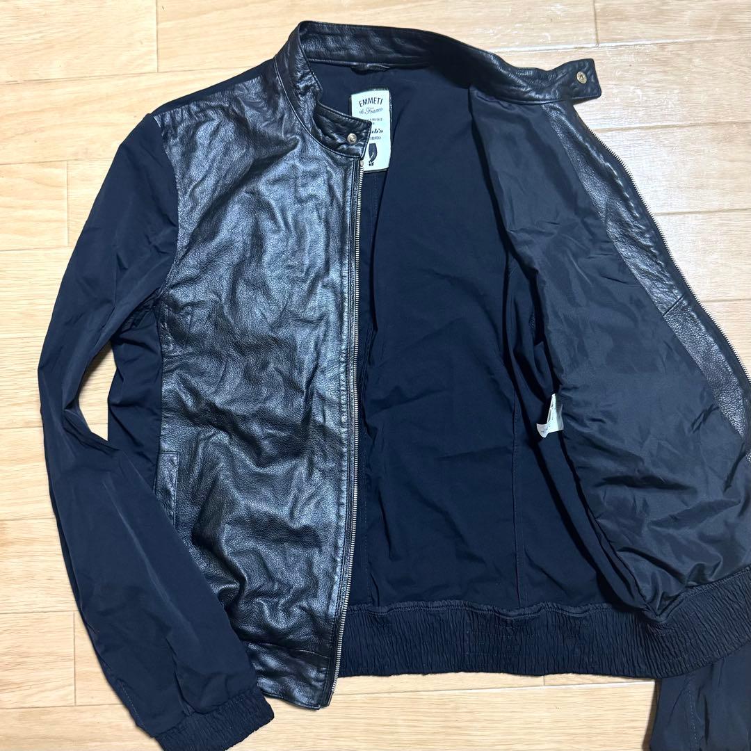 エンメティ シングルライダースジャケット ブラックgiab's archivio