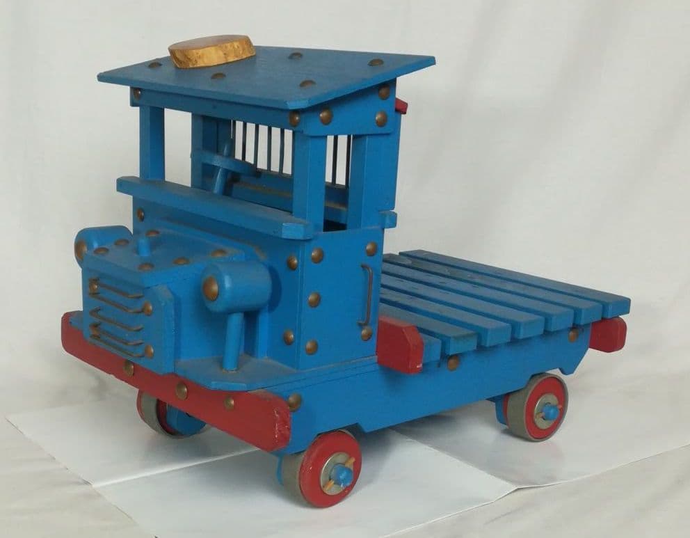 昭和レトロ　木製　トラクター　トラック　置物