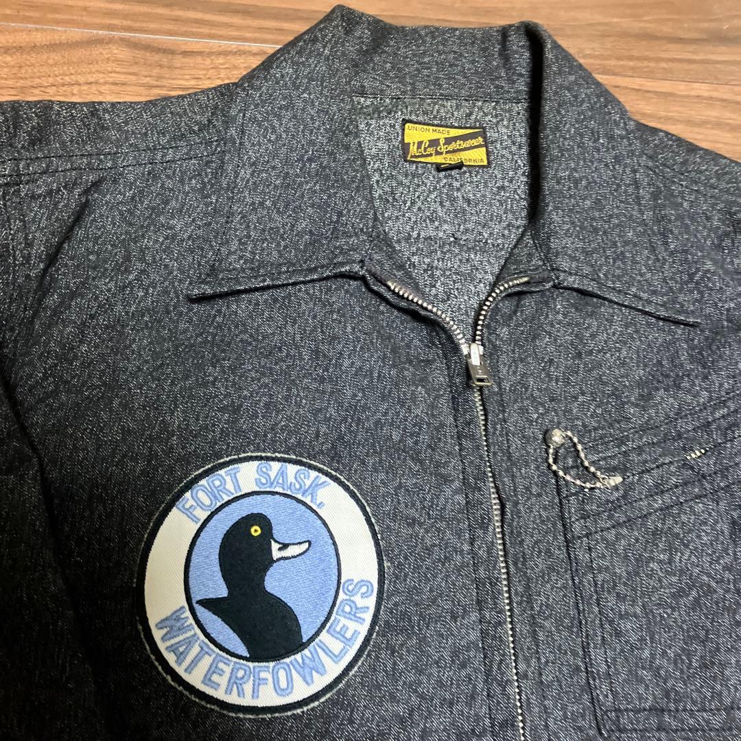 リアルマッコイズ　マッコイスポーツウエア　ワッペンジャケット　ブラック　38