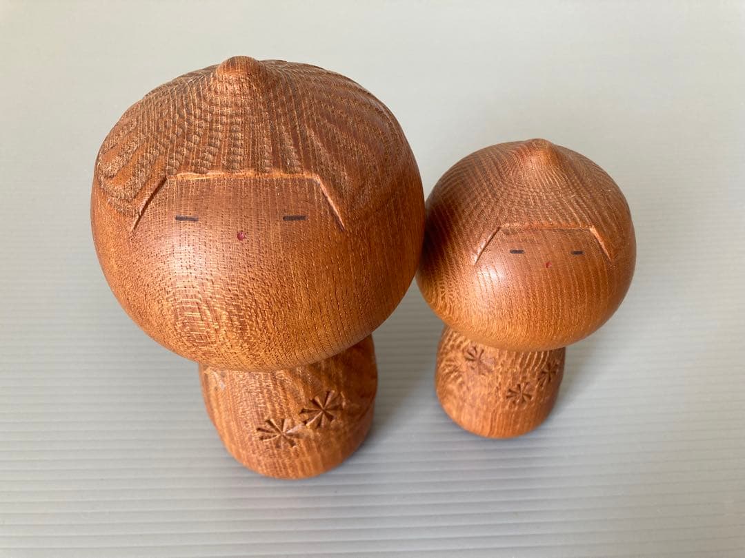 ⭐︎こけし 創作 武田まさし 童心 2体 ♪kokeshidoll 木彫り