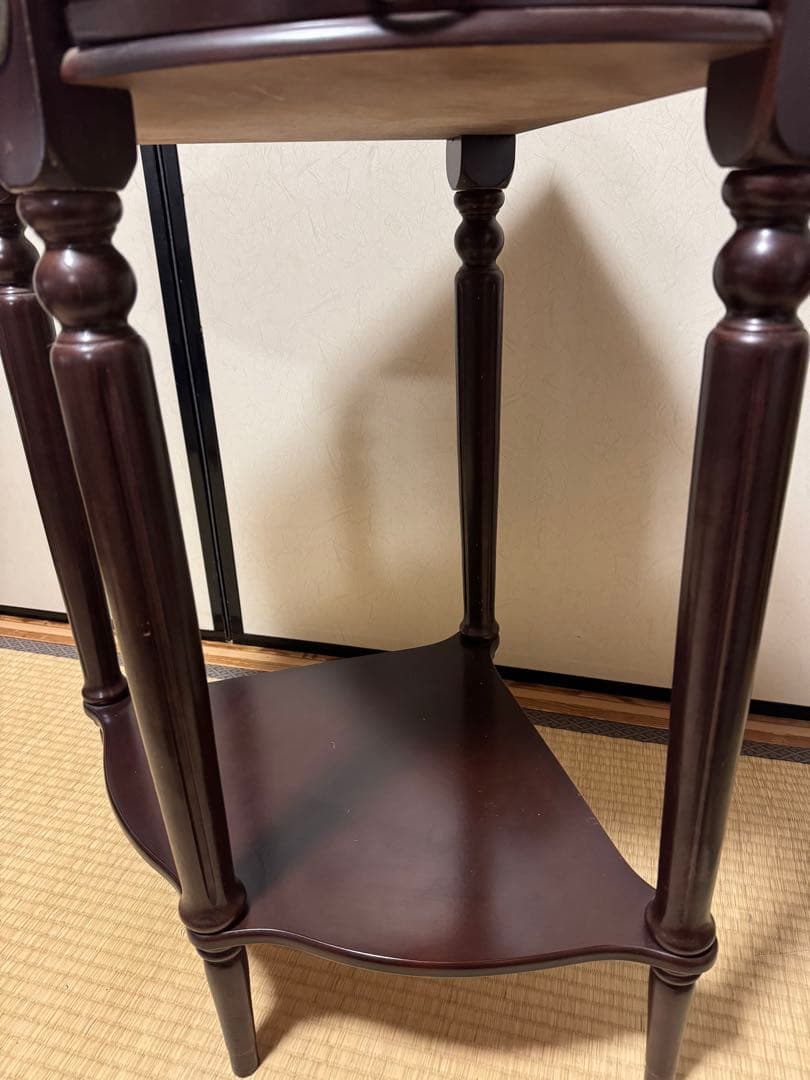 アンティーク　コンソールテーブル　コーナー三角