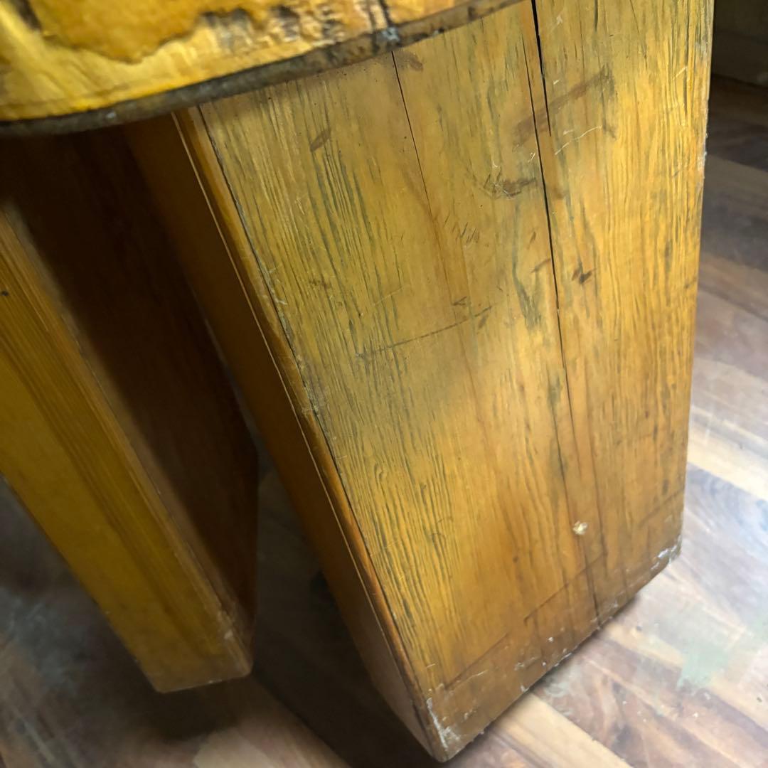 ③送料設置込み　丸太　切り株　ダイニングテーブル　　おそらく欅