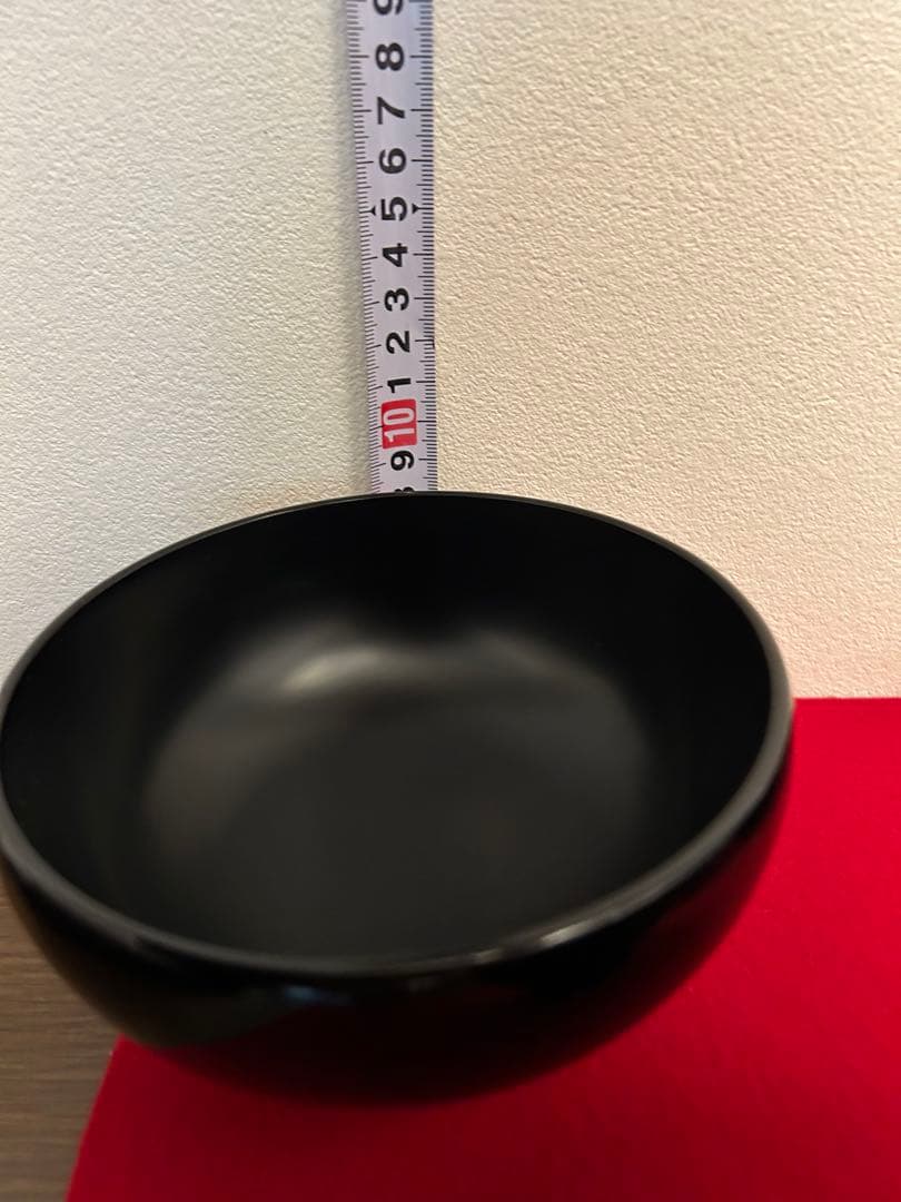 輪島塗　大椀　紅葉蒔絵五客