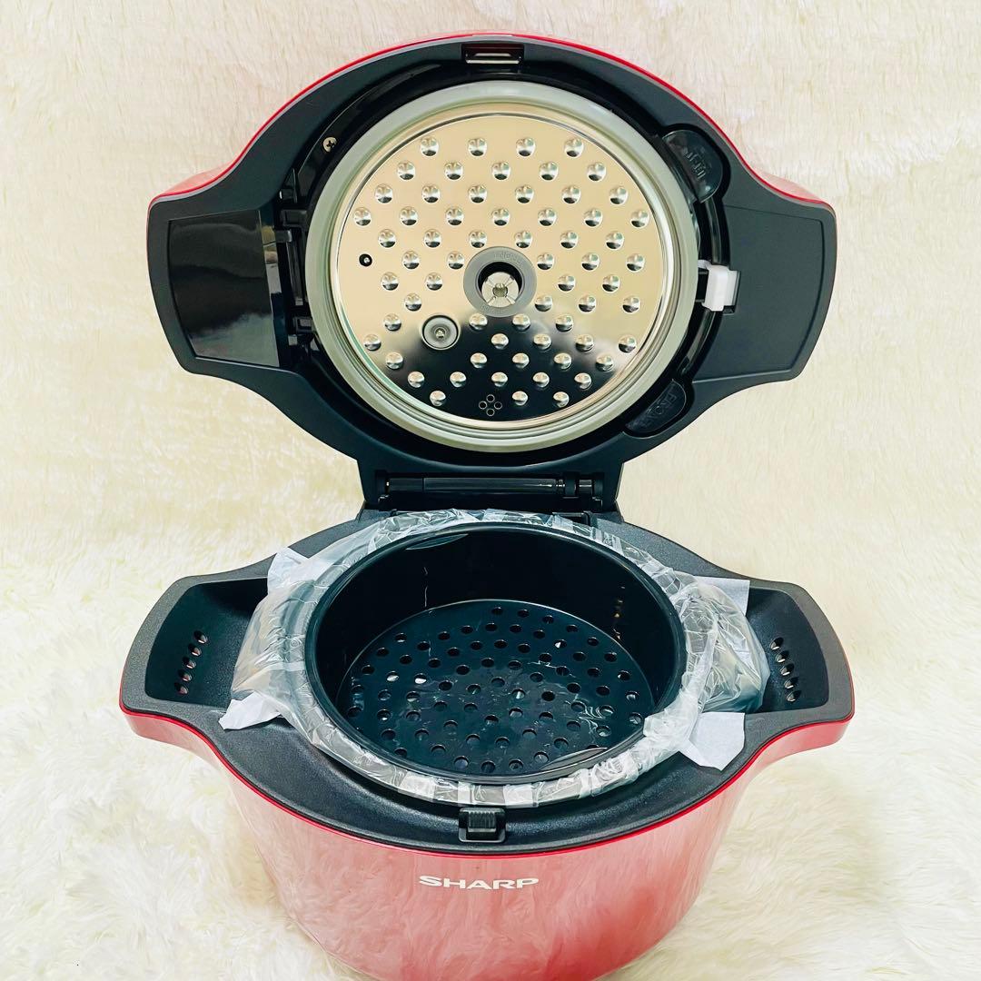 未使用品　SHARP 自動調理鍋　KN-HW16F ヘルシオ ホットクック 赤