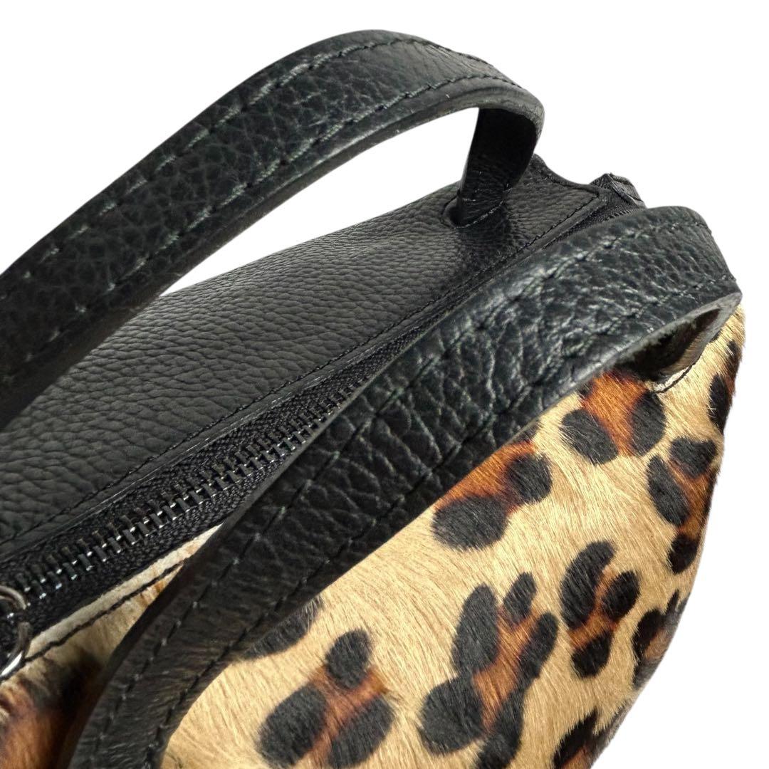 GIANNI CHIARINI ジャンニキアリーニ ハラコレオパードハンドバッグ