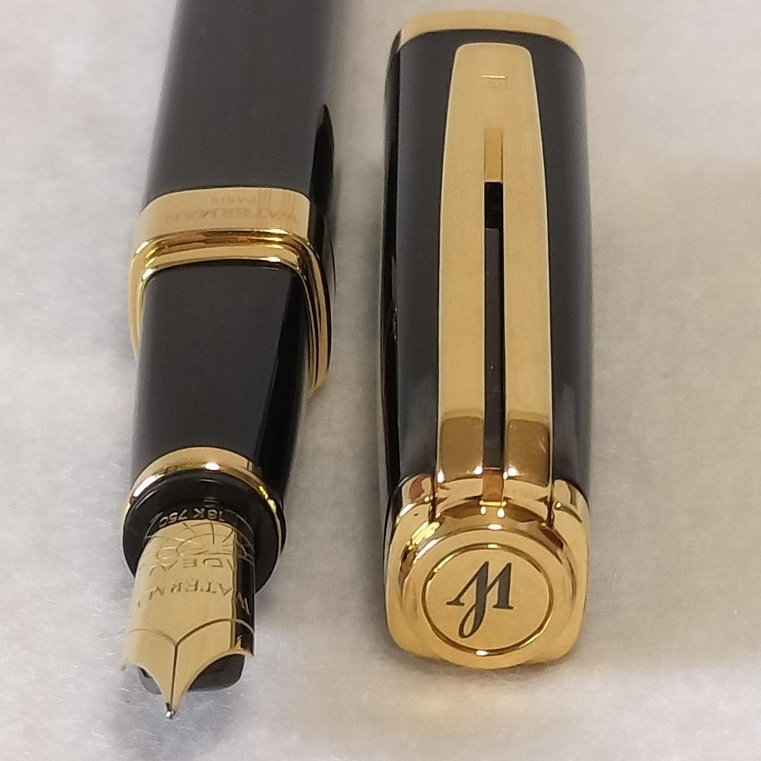 ウォーターマン 万年筆 エクセプション・スリム ブラック F 18K