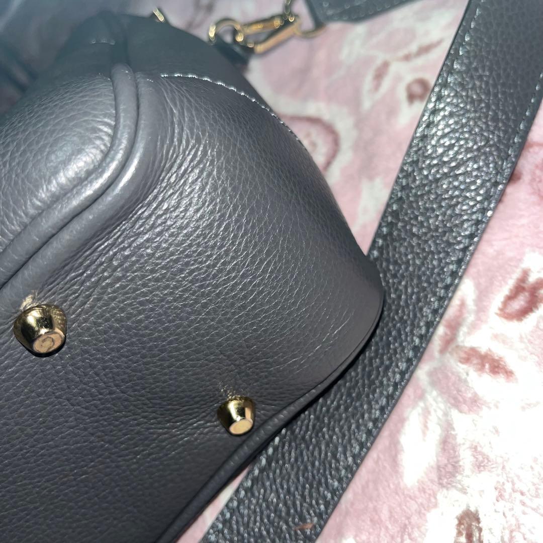 IENA Manuel MILANOマニュエルミラノ　レザーバッグ グレー系