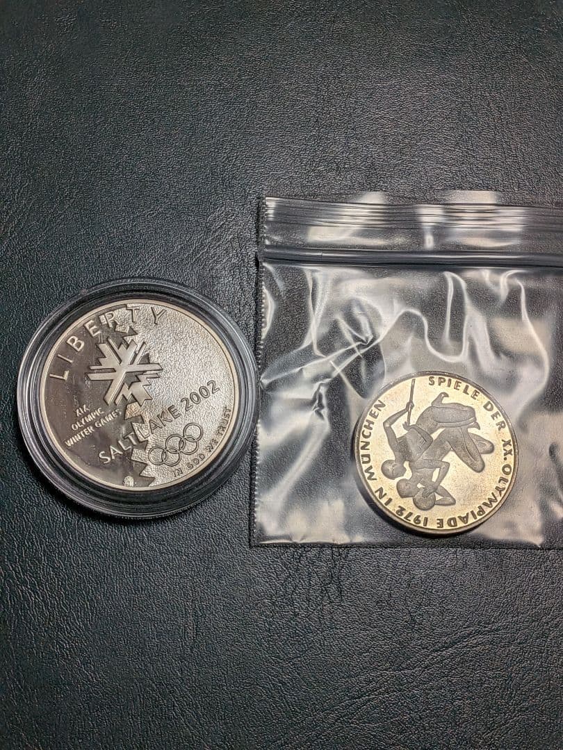 ソルトレイク·ミュンヘンオリンピック銀貨2枚組!!