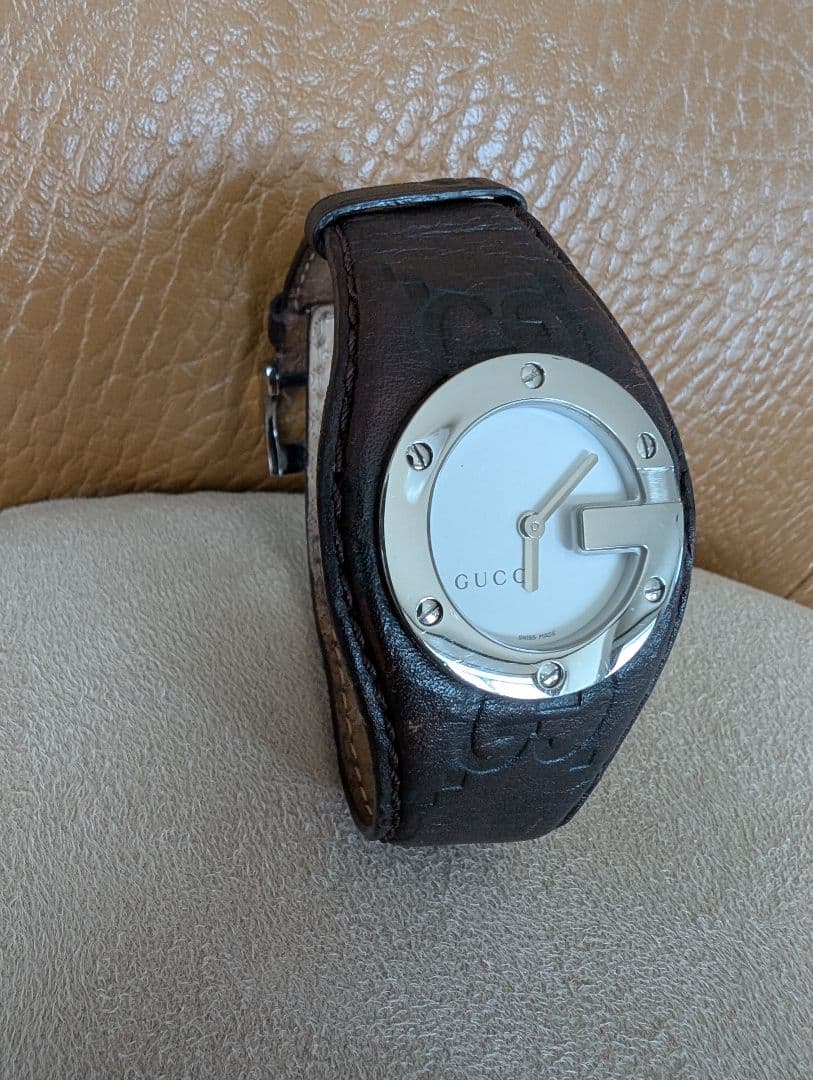 GUCCI バンデュー ブラウンレザー 時計