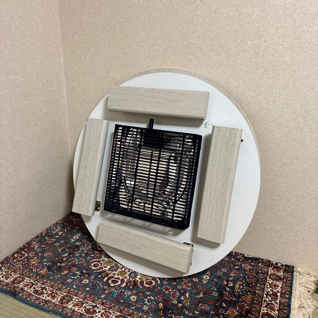 リバーシブル　折りたたみコタツ　円形