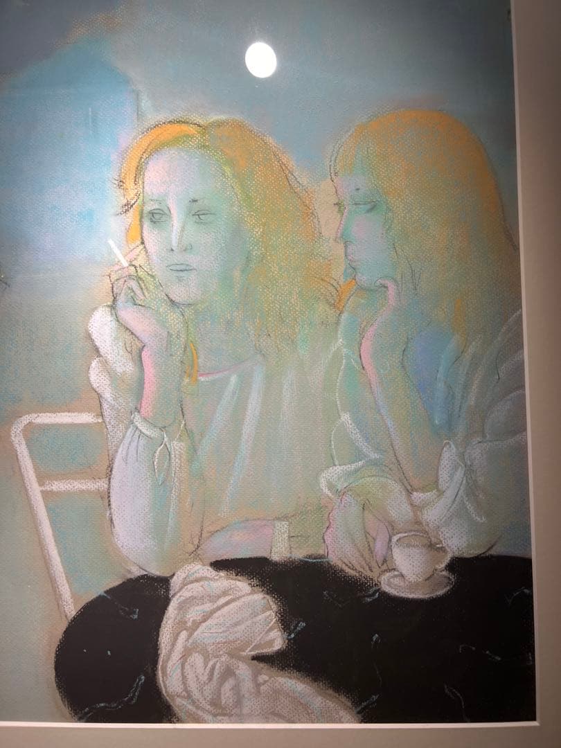 佐藤泰生【カフェテラス】肉筆画美術名鑑４８０万円