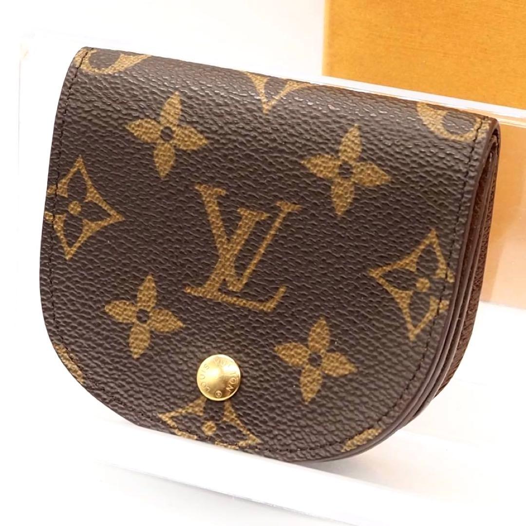 ルイヴィトン グゼ ケース 小銭入れ モノグラム コンパクト ブラウン