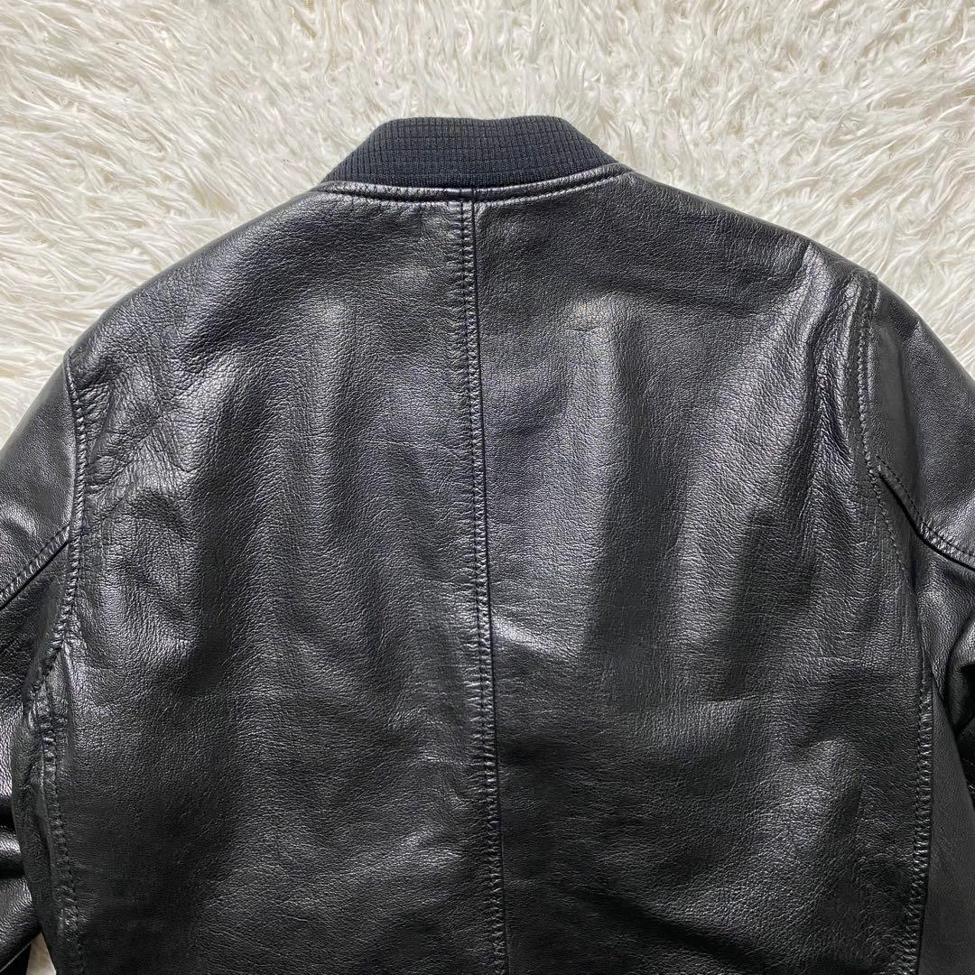 j92fr専用　美品　ナノユニバース　レザー　ブルゾン　本革　ゴートスキン
