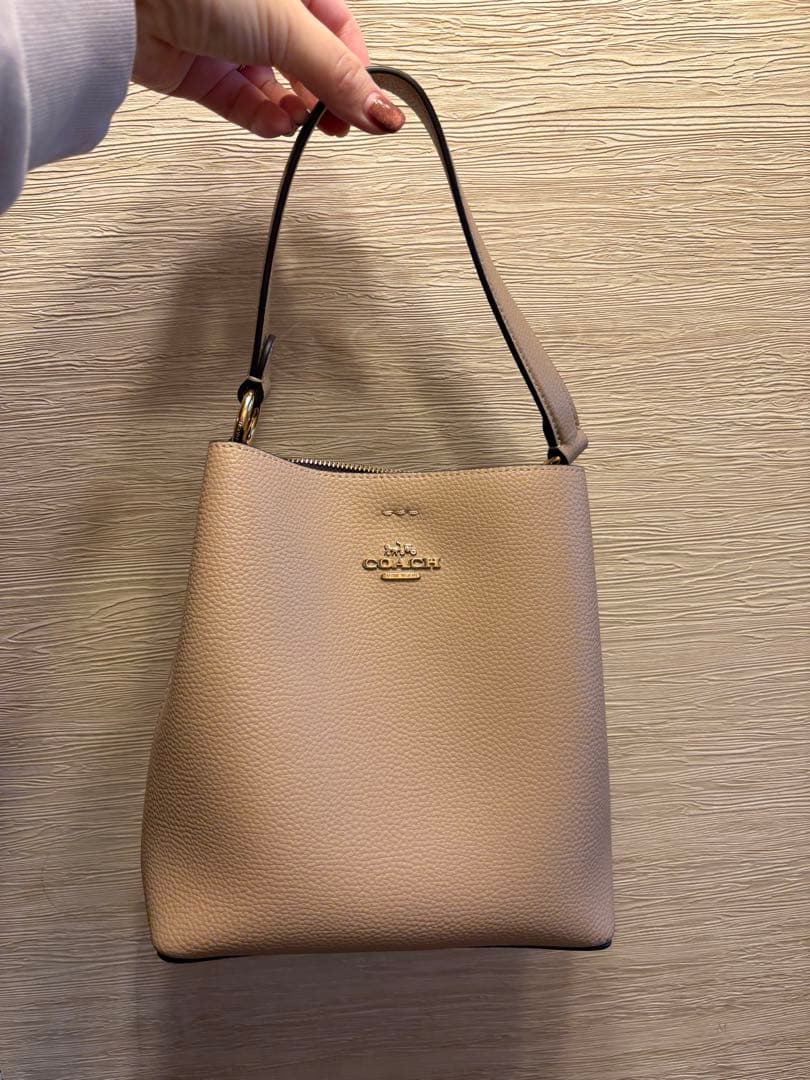 Coach ショルダーバッグ ベージュ レザー