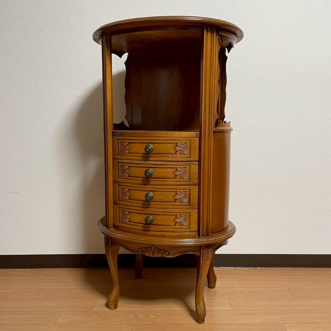 猫足コンソールテーブル サイドテーブル ４段チェスト 彫刻 イタリア 猫脚