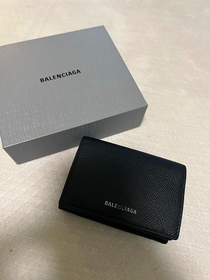 【箱・備品付】BALENCIAGA 三つ折り財布