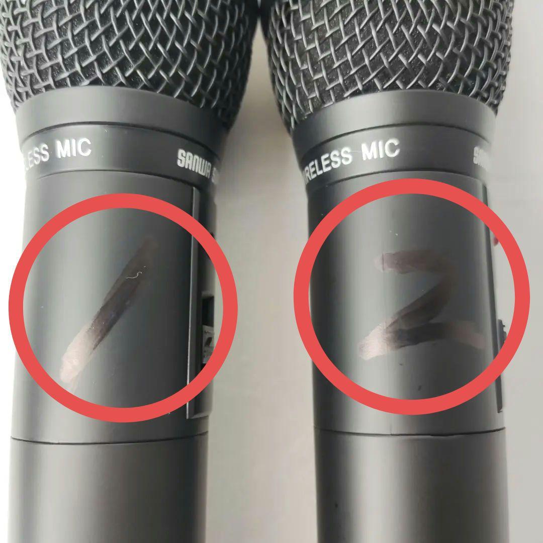 SANWA SUPPLY ワイヤレスマイク付き拡声器スピーカ　有線無線マイク4本