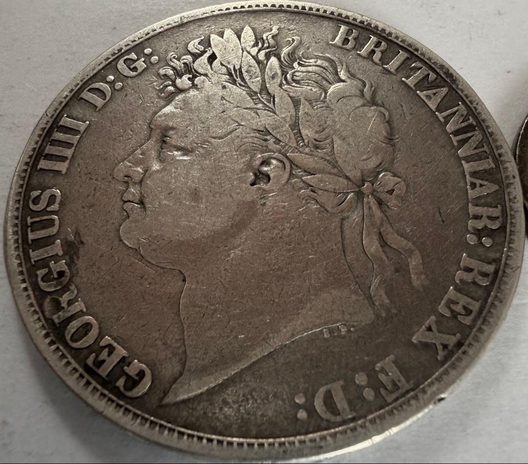 せ*ん様 1822年英国　クラウン銀貨　ジョージ4世