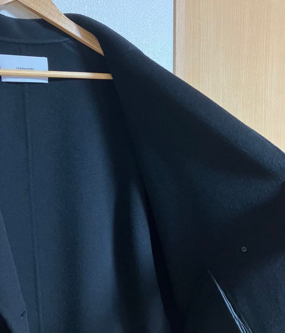 FRAMeWORK　ハミルトンリバーテーラードコート　ブラック　38