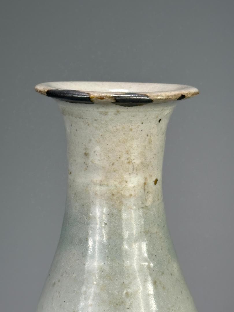 韓国美術　李朝時代　白磁　大徳利　大花瓶　堅手　時代　古物保証　朝鮮古陶磁