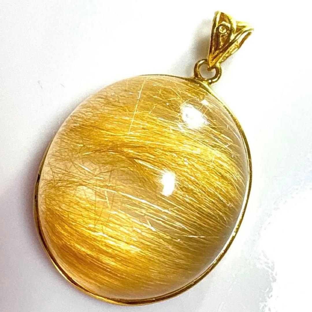 silver925 ゴールデンルチルクォーツ　ペンダントヘッド