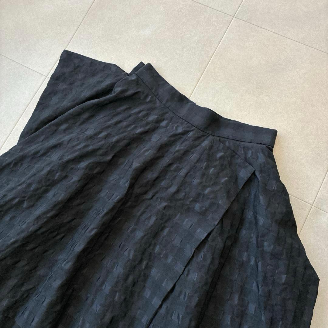 美品 ヴィヴィアンウエストウッド♡変形 シルク混 ラップスカート チェック柄 黒