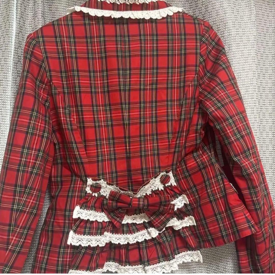 BABY Anniversaryタータンチェックジャケット&スカート エンジ